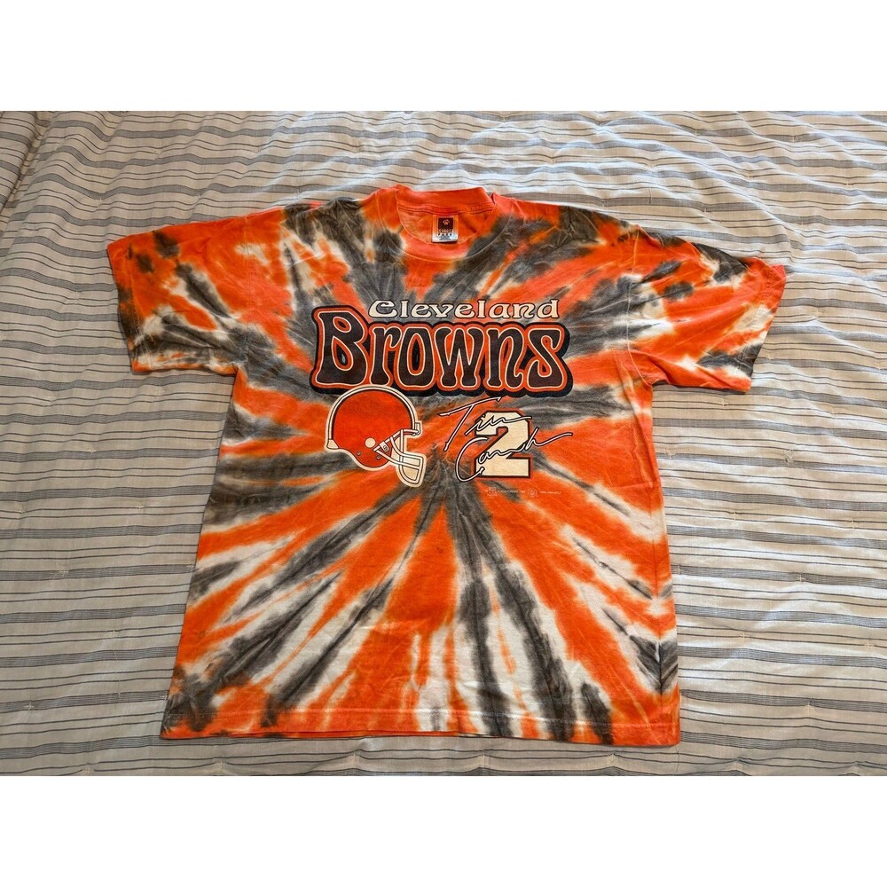 Vintage 90’s Cleveland Browns Tie Dye Tim Couch Graphic Tee Size Large